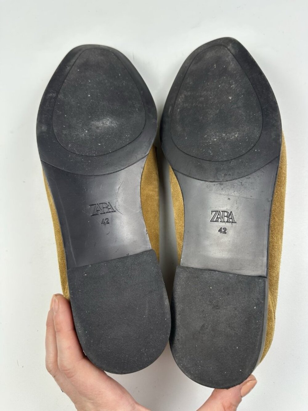 Zara Men’s Suede Penny Loafers Sand Brown Slip On EU 42 US 9 - Picture 4 of 8